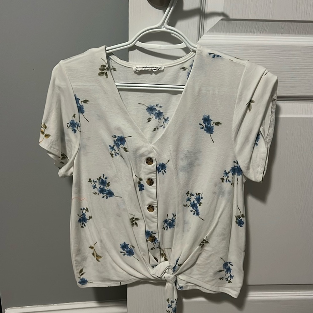 White Floral Top